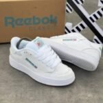 Reebok Classic White Luxury Sneakers with Vibrant Accents